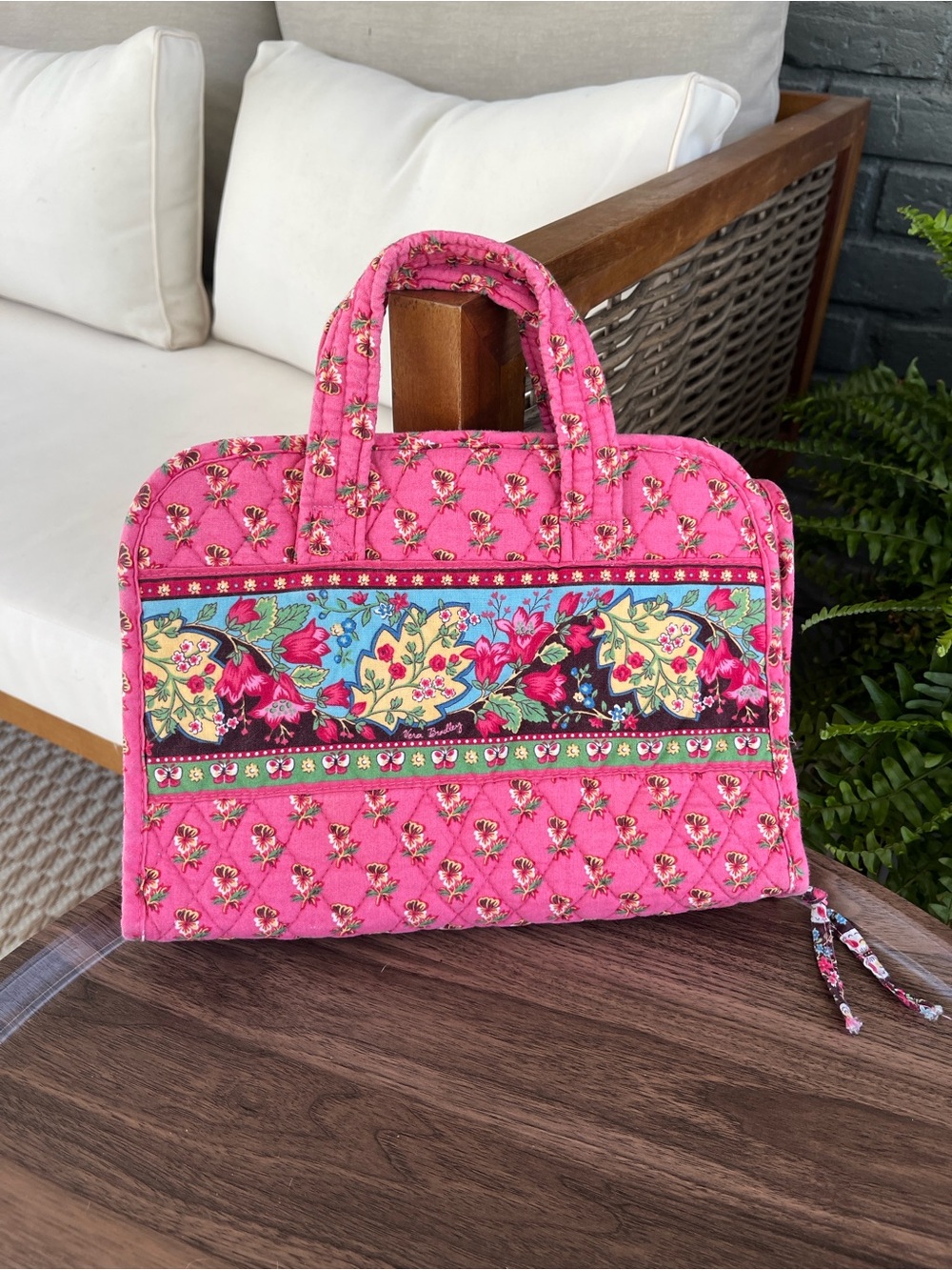 Vera Bradley Pink Pansy Travel Organizer